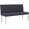 Image de Banc 139,5 Cm Gris FoncÃ© Polyester