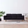 Image de vidaXL CanapÃ© Ã  3 places Tissu Noir