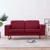 Image de vidaXL CanapÃ© Ã  2 places Tissu Rouge bordeaux