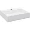 Image de Lavabo 50x38x13 cm Fonte minÃ©rale/marbre Blanc