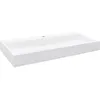 Image de Lavabo 100x46x11 cm Fonte minÃ©rale/marbre Blanc