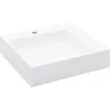 Image de Lavabo 50x50x12,3 cm Fonte minÃ©rale/marbre Blanc