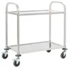 Image de Vidaxl Chariot De Cuisine Ã 2 Niveaux 96,5x55x90 Cm Acier Inoxydable