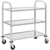 Image de Vidaxl Chariot De Cuisine Ã 3 Niveaux 95x45x83,5 Cm Acier Inoxydable
