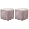 Image de 2 pcs Tables de chevet Rose 30x30x30 cm Tissu velours - VidaXL