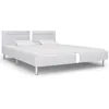 Image de vidaXL Cadre de lit avec LED sans matelas blanc 180x200 cm
