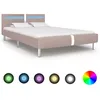 Image de Cadre De Lit Avec Led Cappuccino Similicuir 120 X 200 Cm