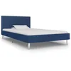 Image de Cadre De Lit Bleu Tissu 90 X 200 Cm