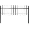 Image de Vidaxl ClÃ´ture De Jardin Avec Dessus En Lance Acier 1,8 M Noir