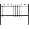 Image de Vidaxl ClÃ´ture De Jardin Avec Dessus En Cerceau Acier 1,8 M Noir