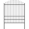 Image de Vidaxl ClÃ´ture De Jardin Avec Dessus En Lance Acier 1,7 M Noir