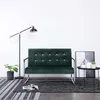Image de CanapÃ© 2 Places Avec Accoudoirs Vert FoncÃ© Chrome Et Velours