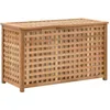 Image de Coffre Ã Linge Lot 1 Bois Massif Noyer Naturel Sac Tissu Amovible 77,5x37,5x46,5 Cm