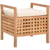 Image de vidaXL Banc de rangement 49x48x49 cm Bois de noyer massif