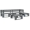 Image de Vidaxl Salon De Jardin Palette 4 Pcs Bois Gris