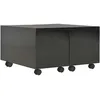 Image de Table basse Noir brillant 60x60x35 cm AgglomÃ©rÃ© - vidaXL