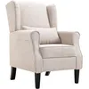 Image de vidaXL Fauteuil beige tissu