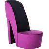 Image de vidaXL Chaise en forme de chaussure Ã  talon haut Violet Velours