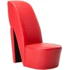 Image de Chaise En Forme De Chaussure Ã Talon Haut Rouge Similicuir