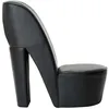 Image de vidaXL Chaise en forme de chaussure Ã  talon haut Noir Similicuir