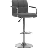 Image de Chaises de bar 2 pcs Gris clair Tissu - VidaXL