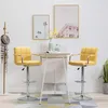 Image de vidaXL Chaises de bar lot de 2 jaune tissu