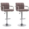 Image de vidaXL Chaises de bar lot de 2 taupe tissu
