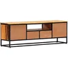 Image de vidaXL Meuble TV 120 x 30 x 40 cm Bois de rÃ©cupÃ©ration massif et acier