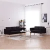 Image de Ensemble de canapÃ© 2 pcs Tissu Noir