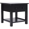 Image de Table d'appoint Noir 40x40x40 cm Bois de Paulownia