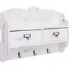 Image de vidaXL Porte-manteau mural Blanc 50x10x34 cm Bois