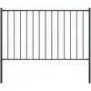 Image de Vidaxl Panneau ClÃ´ture Poteau Acier Enduit Poudre 1,7x0,75m Anthracite