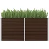 Image de Vidaxl JardiniÃ¨re SurÃ©levÃ©e Marron 160x80x77 Cm Acier GalvanisÃ©