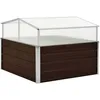 Image de Serre Marron 100 X 100 X 85 Cm Acier GalvanisÃ© Vidaxl Vidaxl
