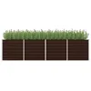 Image de Vidaxl Lit SurÃ©levÃ© De Jardin Marron 320x80x77 Cm Acier GalvanisÃ©