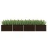 Image de Vidaxl Lit SurÃ©levÃ© De Jardin Marron 320x80x45 Cm Acier GalvanisÃ©