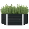 Image de JardiniÃ¨re SurÃ©levÃ©e Anthracite 129x129x45 Cm Acier GalvanisÃ©
