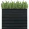 Image de JardiniÃ¨re SurÃ©levÃ©e Anthracite 100x100x77 Cm Acier GalvanisÃ©
