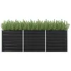 Image de JardiniÃ¨re SurÃ©levÃ©e Jardin Anthracite 240 X 80 X 77 Cm Acier GalvanisÃ©