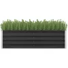 Image de JardiniÃ¨re ÃlevÃ©e Pour Jardin Avec Fond Ouvert Acier GalvanisÃ© 160x40x45 Cm Anthracite