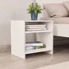 Image de vidaXL Table de chevet Blanc 40x30x40 cm Bois d'ingÃ©nierie
