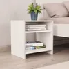 Image de 2 Pcs Tables De Chevet Blanc 40 X 30 X 40 Cm AgglomÃ©rÃ©