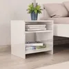 Image de 2 Pcs Tables De Chevet Blanc Brillant 40 X 30 X 40 Cm AgglomÃ©rÃ©