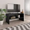 Image de vidaXL Meuble TV Noir 80x40x40 cm Bois dÂ¿ingÃ©nierie