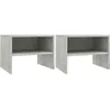 Image de vidaXL 2 pcs Tables de chevet Gris bÃ©ton 40 x 30 x 30 cm AgglomÃ©rÃ©