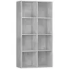 Image de BibliothÃ¨que/Buffet Gris Cement 66 X 30 X 130 Cm AgglomÃ©rÃ©