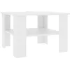 Image de Table Basse Blanc 60 X 60 X 42 Cm AgglomÃ©rÃ©
