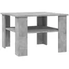 Image de Table Basse avec ÃtagÃ¨re de Rangement Gris BÃ©ton 60x60x42 cm Bois ComposÃ©