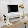 Image de Support de moniteur Blanc 42 x 24 x 13 cm AgglomÃ©rÃ©
