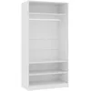 Image de Armoire avec Design Anti-Retournement & ÃtagÃ¨res Blanche 100x50x200 cm Bois ComposÃ©